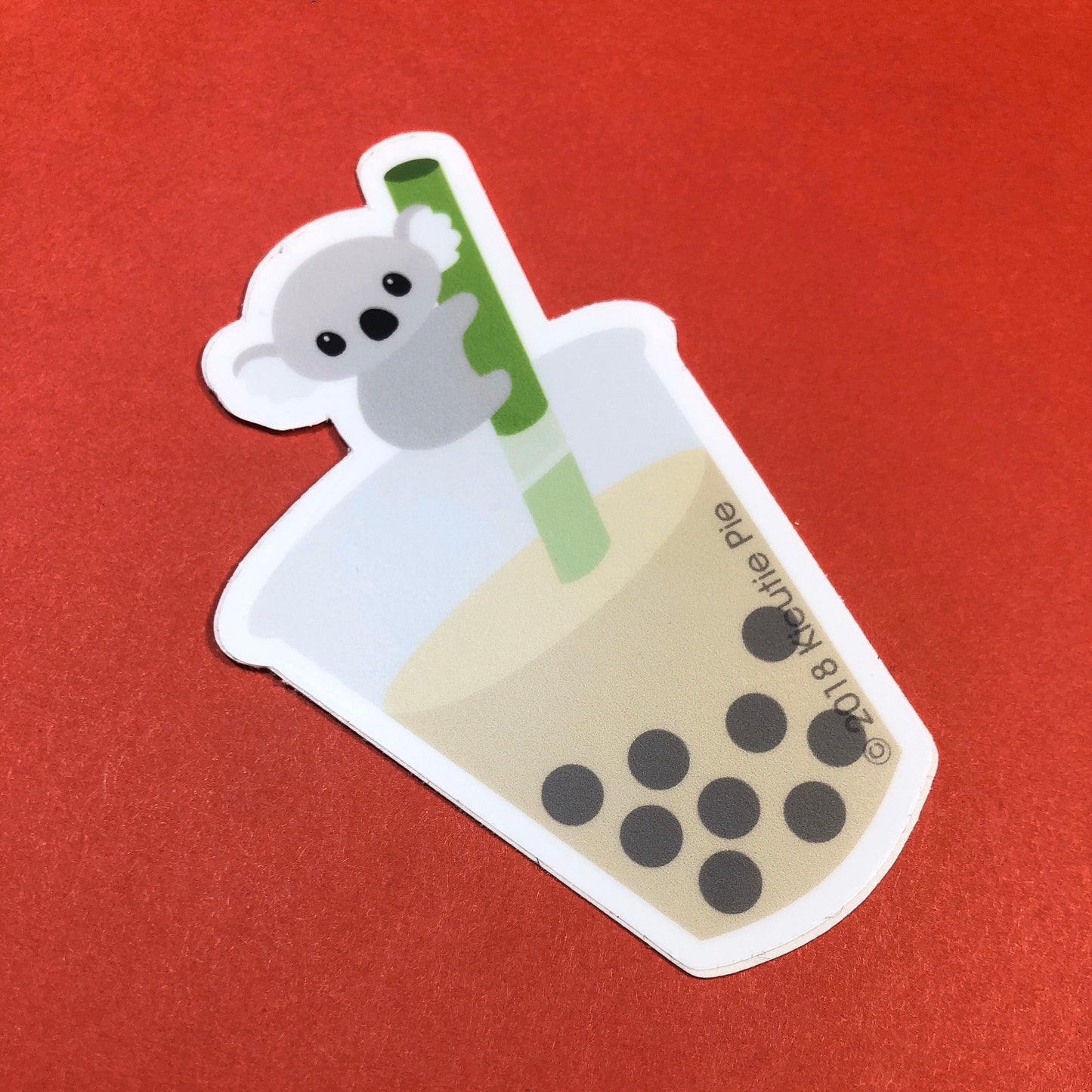 Koala Tea Boba Durable Weatherproof Die Cut Matte Vinyl Sticker - car decal, water bottle sticker, laptop sticker