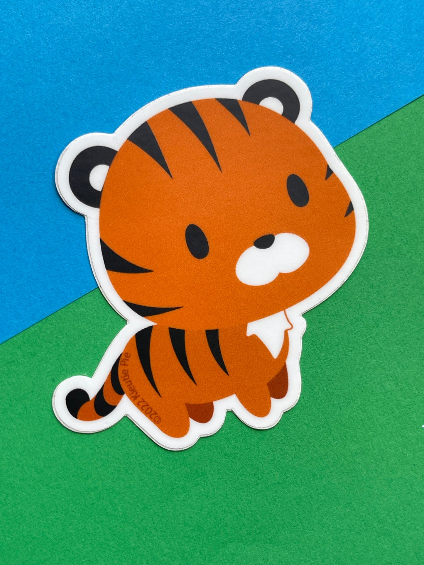 Tiger - Durable Weatherproof Die Cut Matte Vinyl Sticker - car, water bottle, laptop