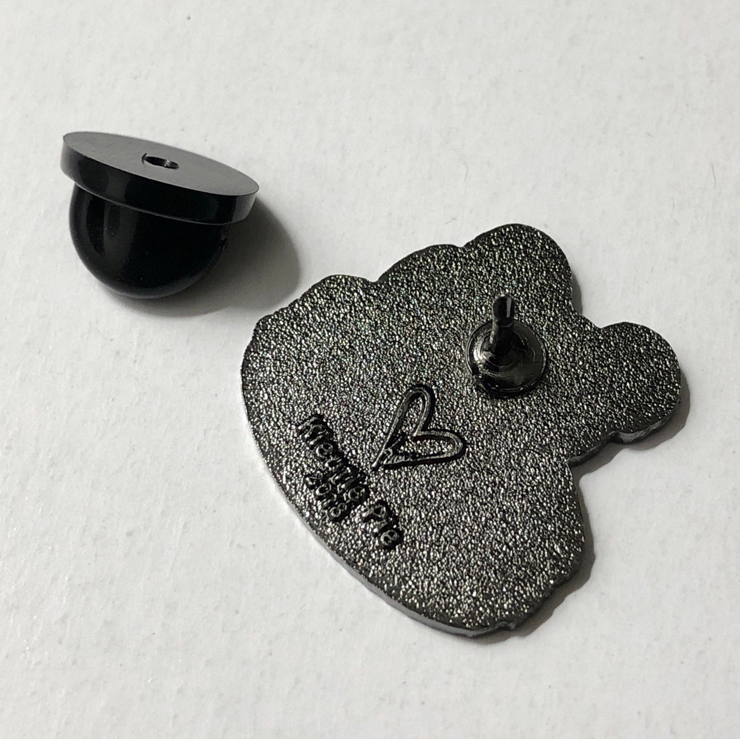 Mousecaron (Orange) Hard Enamel Pin, brown mouse pin, orange macaron pin