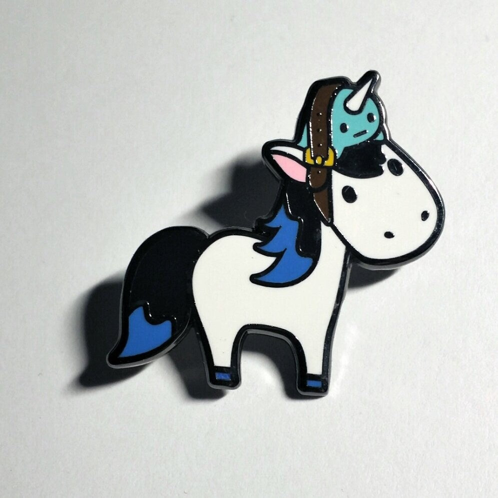 White Magical Unicorn - Hard Enamel Pin, White Unicorn Enamel Pin, White Unicorn Narwhal, Kids Gift, Girls Gift, Daughter Gift
