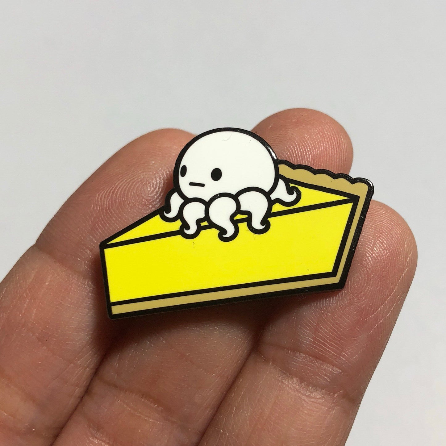 Lemon Meringue Octopie Hard Enamel Pin, Lemon Pie Pin, Octopus Gift, Octopus Art Pin, Octopus Birthday Gift, Octopus Lover