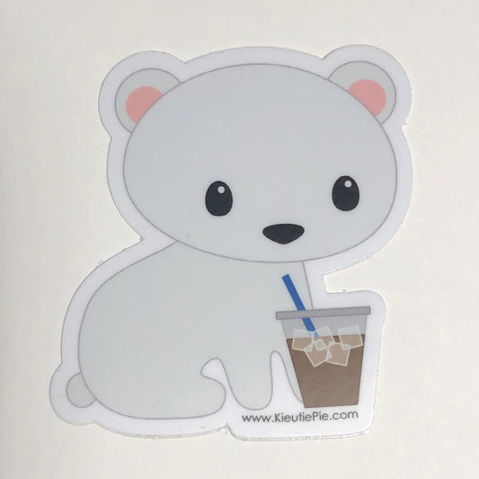 Polar Bear Durable Weatherproof Die Cut Matte Vinyl Sticker - car decal, water bottle sticker, laptop sticker