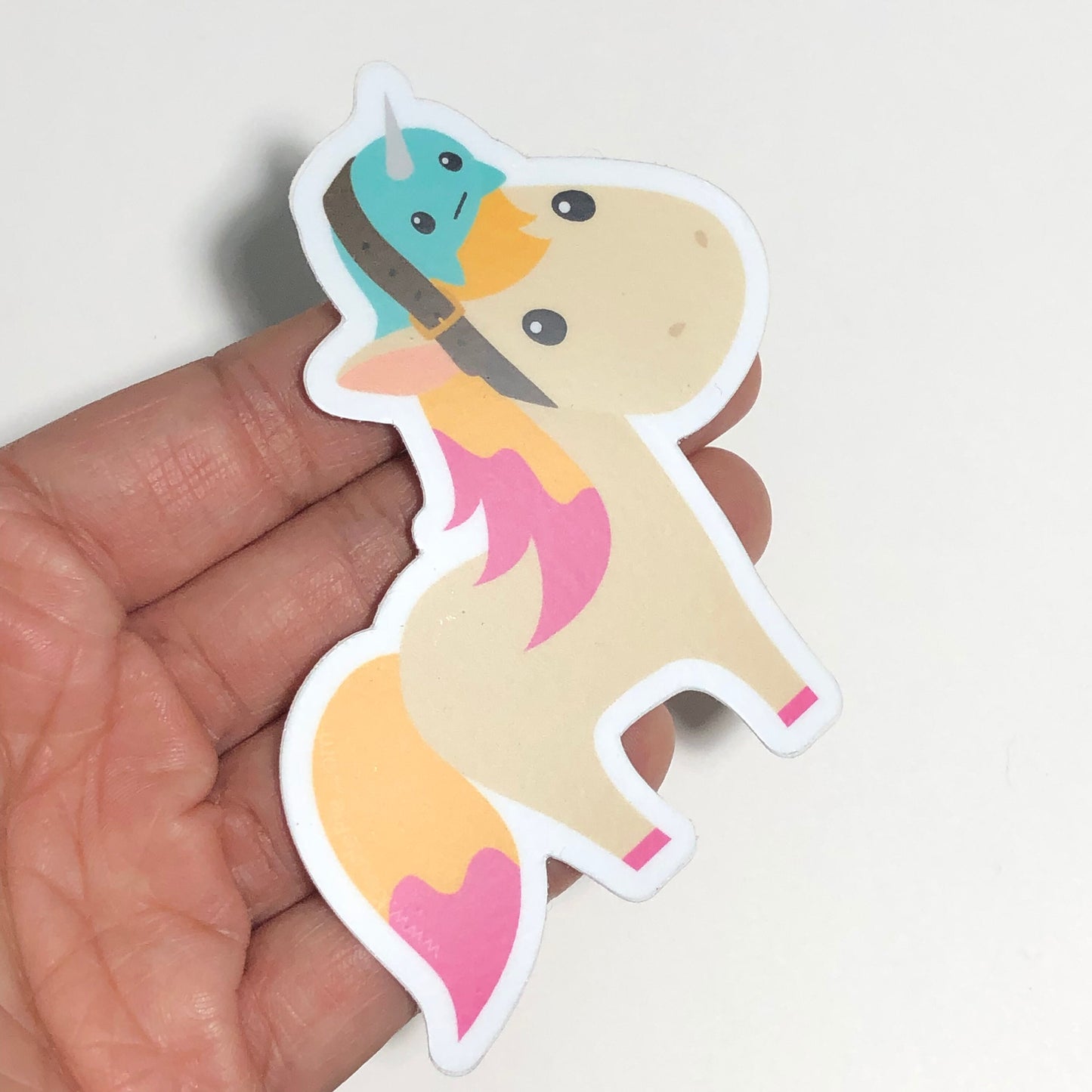 Magical Unicorn Durable Weatherproof Die Cut Matte Vinyl Sticker - car decal, water bottle sticker, laptop sticker