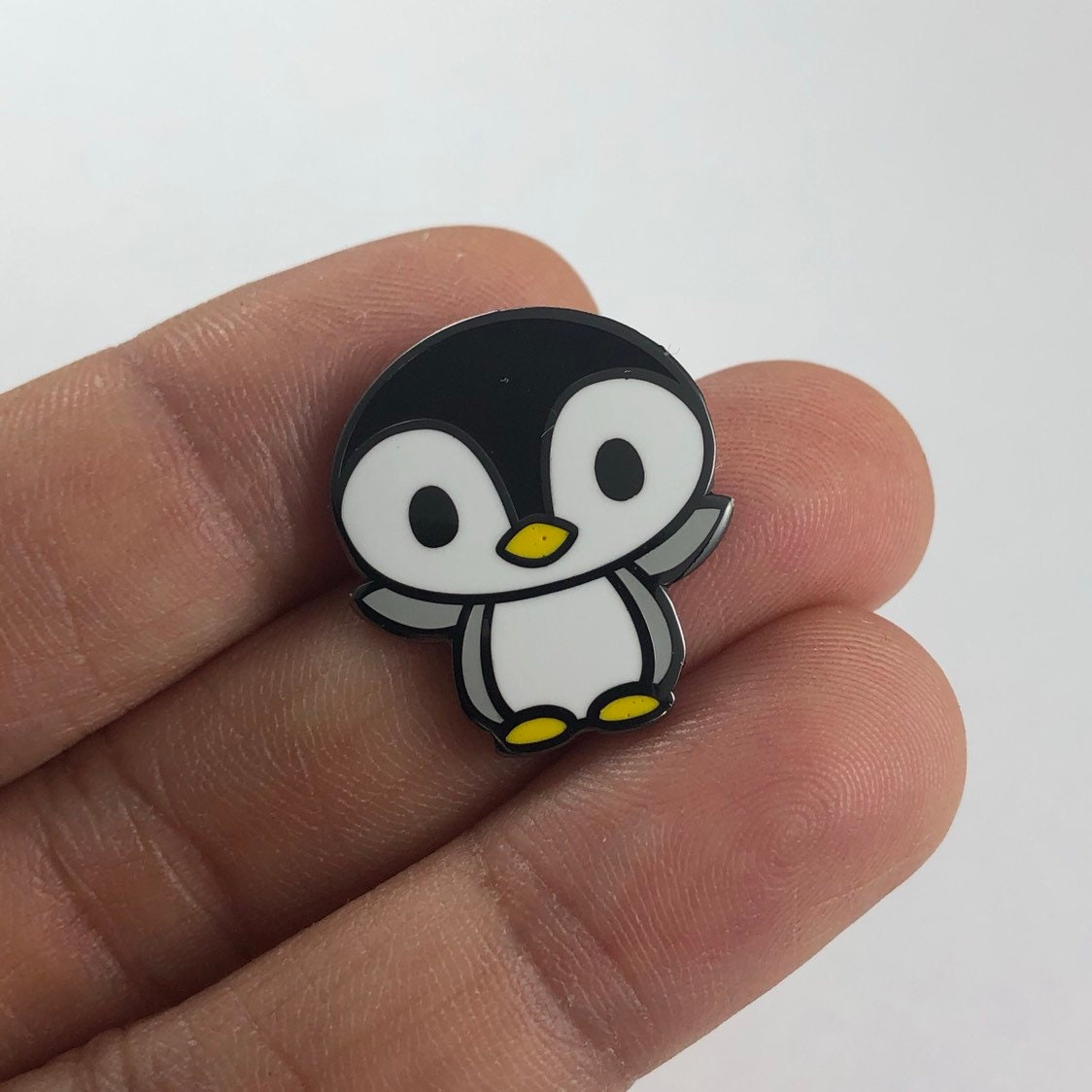 Happy Pengy Enamel Pin, happy penguin pin, chibi penguin pin, cute penguin pin, penguin birthday gift, penguin lover