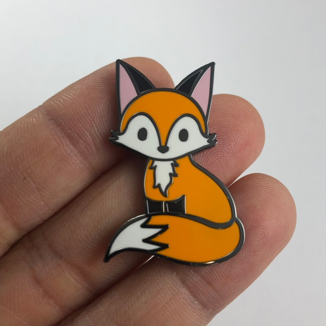 Tea Fox Hard Enamel Pin, Fox Pin, Animal Pin Enamel, Fox Brooch, cartoon fox