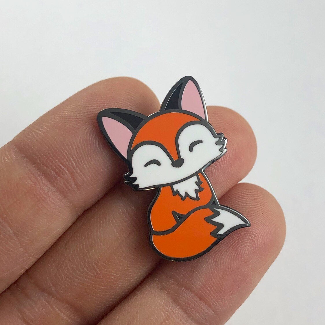 Coffee Fox Hard Enamel Pin 1.25"