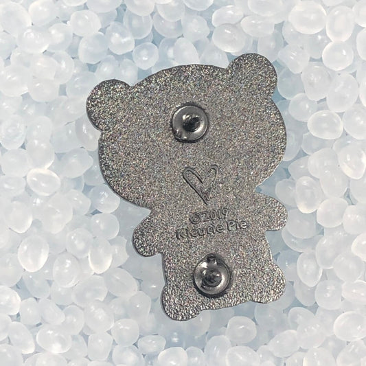 Cold Brew Polar Bear Hard Enamel Pin, Cute Cartoon Polar Bear Pin, Polar Bear Cartoon Art, Polar Bear Gift, Polar Bear Pin