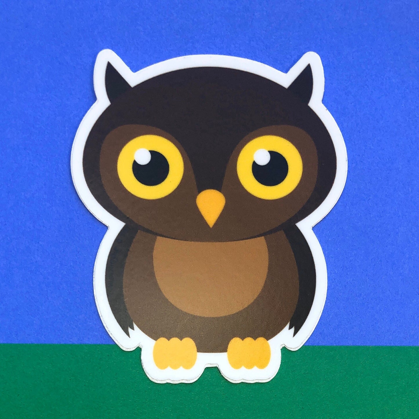 Owl Durable Weatherproof Die Cut Matte Vinyl Sticker - car, water bottle, laptop