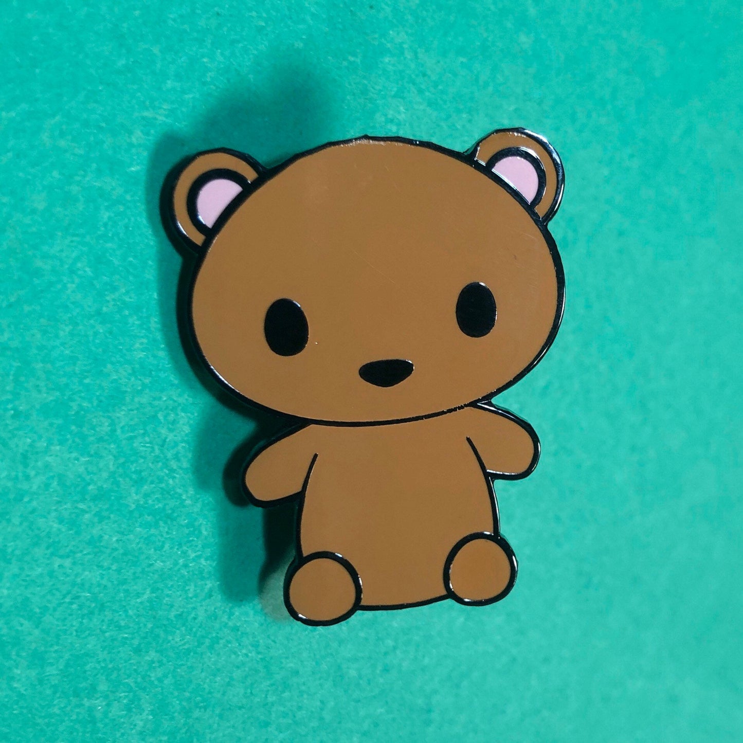 Teddy Bear Enamel Pin, Cute Bear Pin, Bear Art Pin, Cartoon Bear Pin, brown bear pin