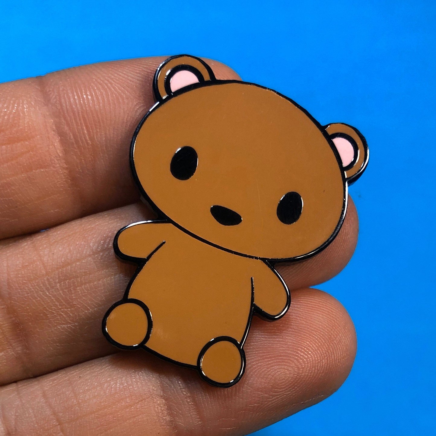 Teddy Bear Enamel Pin, Cute Bear Pin, Bear Art Pin, Cartoon Bear Pin, brown bear pin