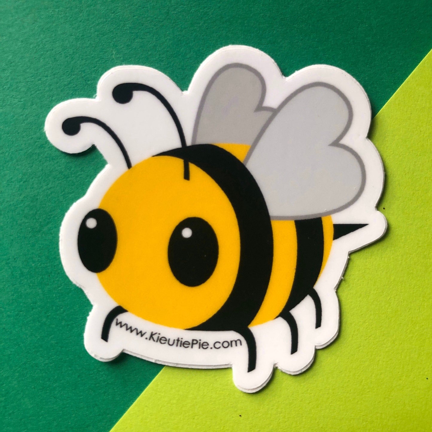 BEE! Durable Weatherproof Die Cut Matte Vinyl Sticker - car decal, water bottle sticker, laptop sticker