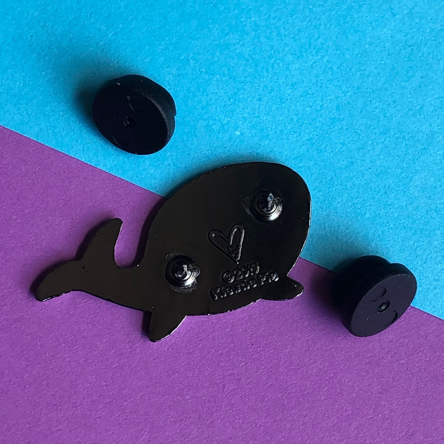 Not So Blue Whale Pin, blue whale pin, cute whale pin, cartoon whale art, whale enamel pin