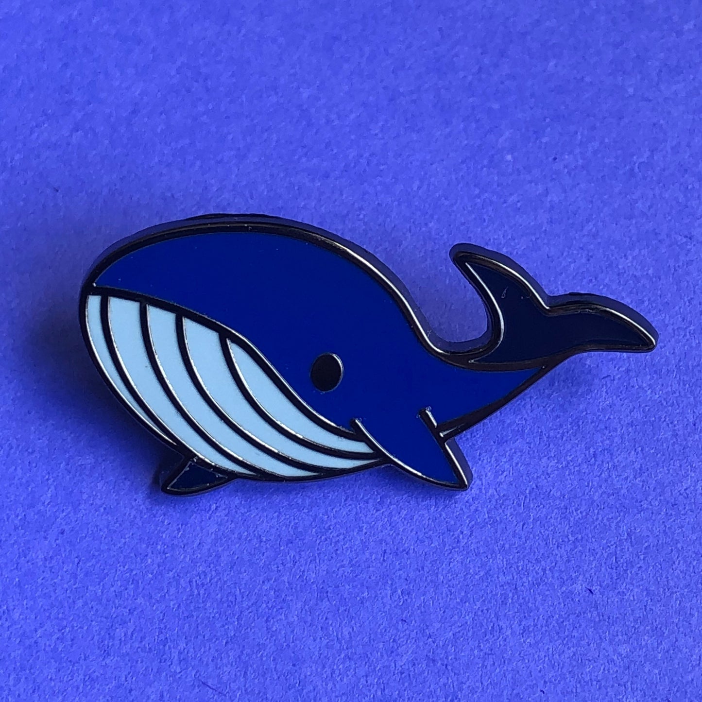 Not So Blue Whale Pin, blue whale pin, cute whale pin, cartoon whale art, whale enamel pin