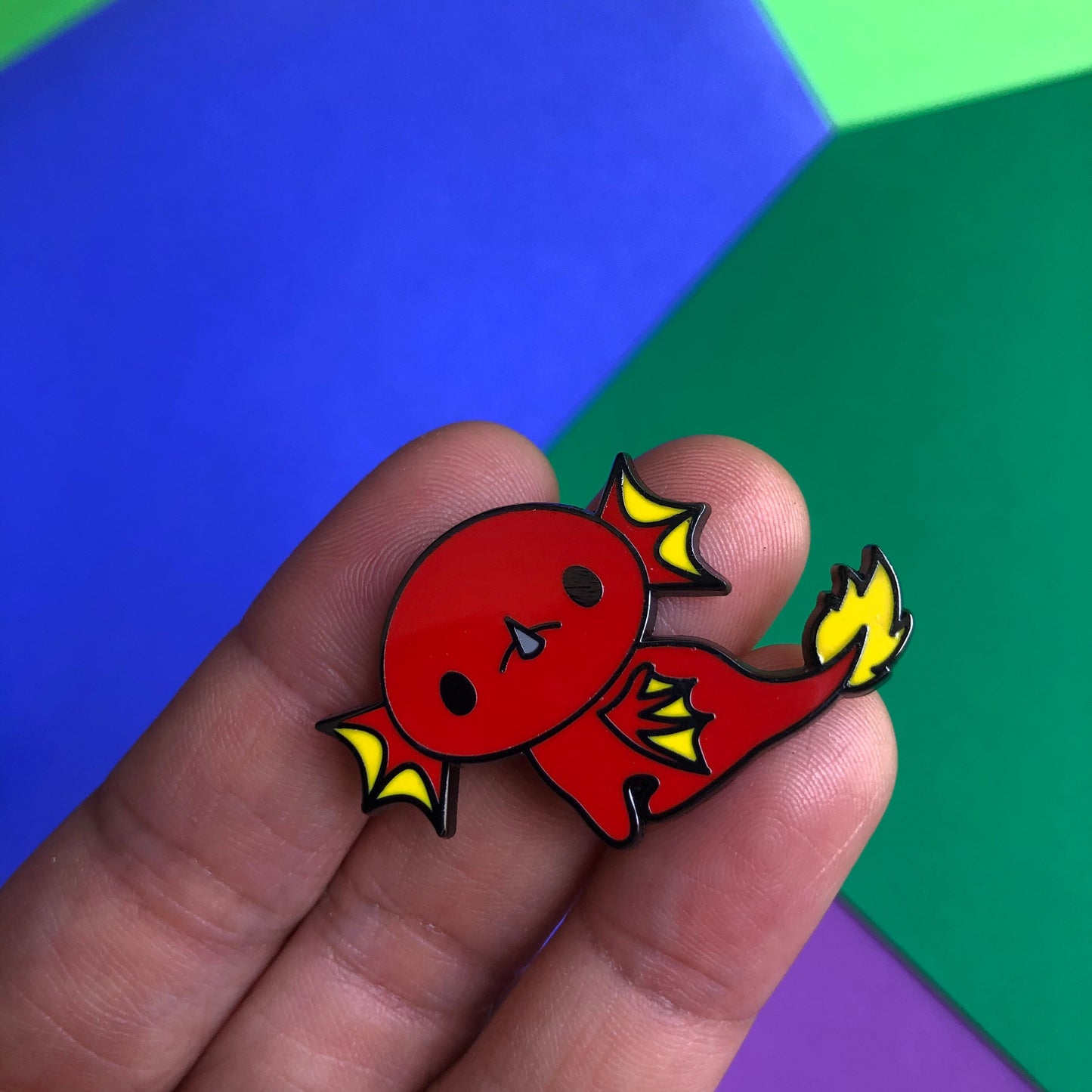 Baby Dragon Pin, donut dragon pin, cute dragon pin, cartoon dragon art, dragon enamel pin