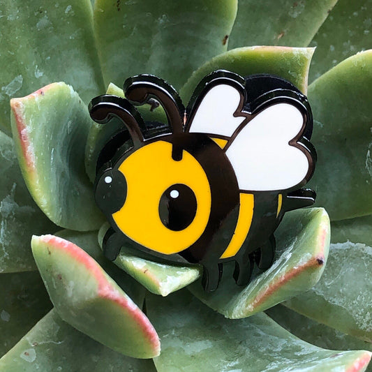 Bee - Cloisonné Hard Enamel Pin 1", Bee Pin, Honey Bee Enamel Pin, Bee Brooch, Bumblebee Pin, Bee Lover Gift