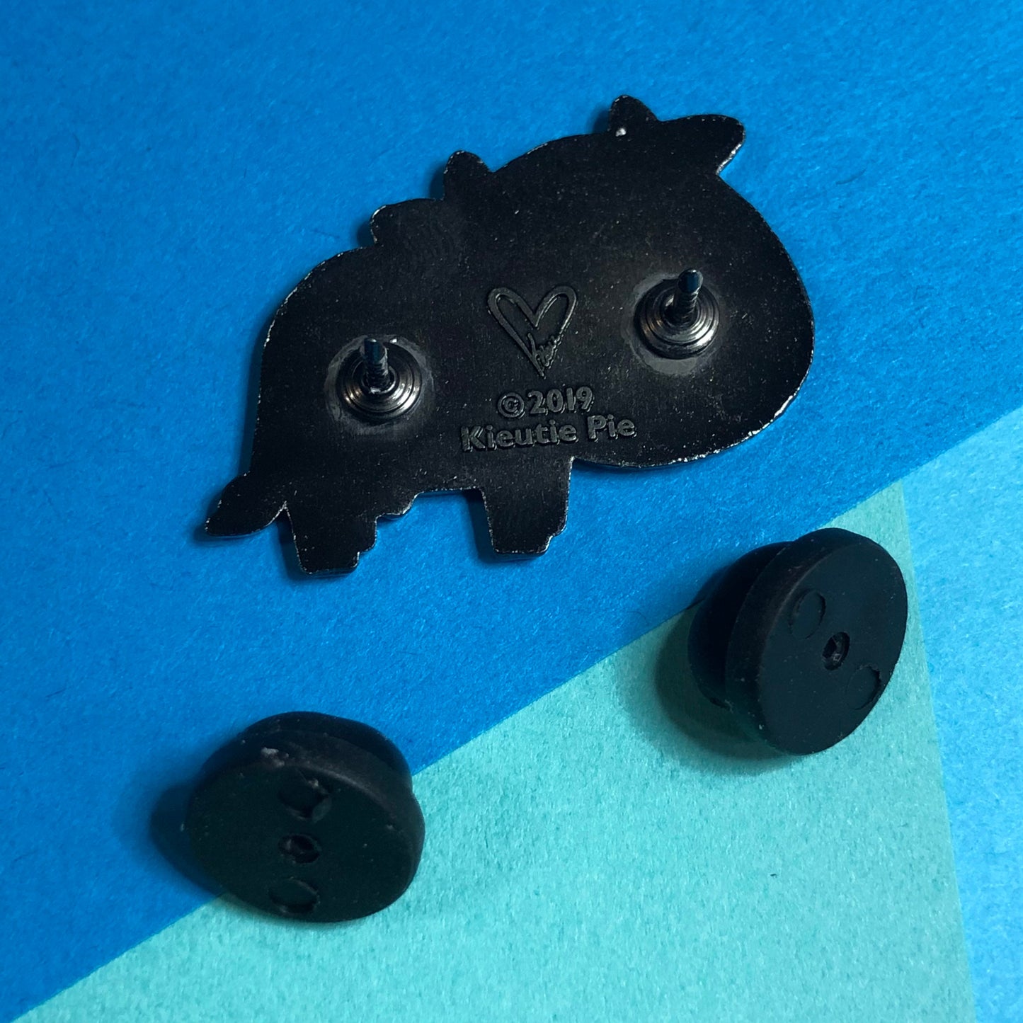 Brown and White Cow Hard Enamel Pin - cow pin, cute cow pin, cow lapel pin, cartoon cow pin