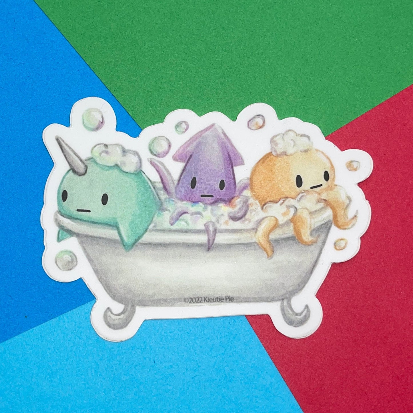 Bath Time! - Durable Weatherproof Die Cut Matte Vinyl Sticker - car, water bottle, laptop