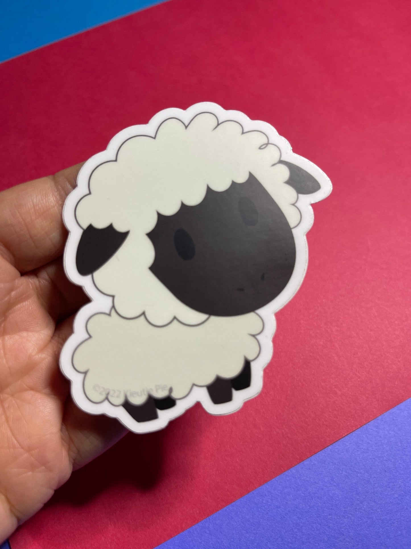 Sheep - Durable Weatherproof Die Cut Matte Vinyl Sticker - car, water bottle, laptop