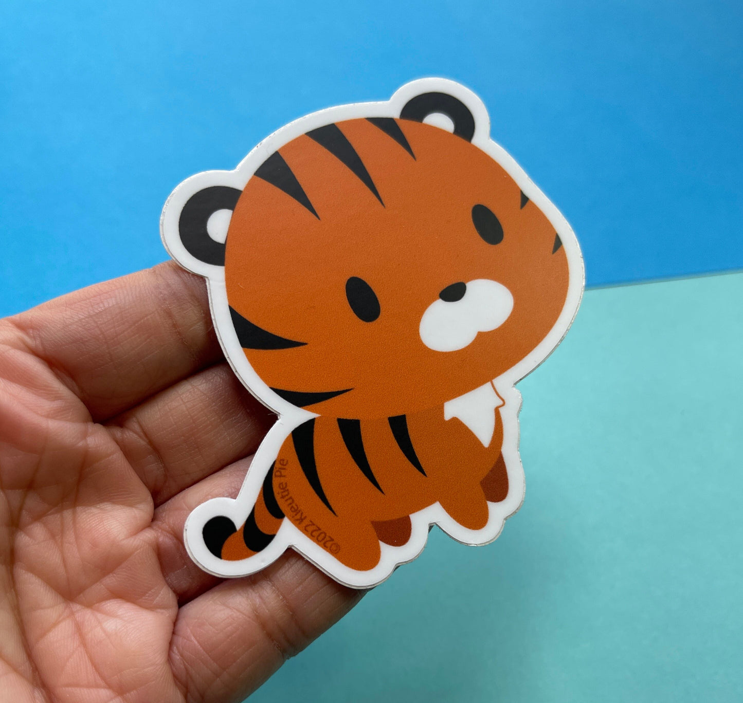 Tiger - Durable Weatherproof Die Cut Matte Vinyl Sticker - car, water bottle, laptop