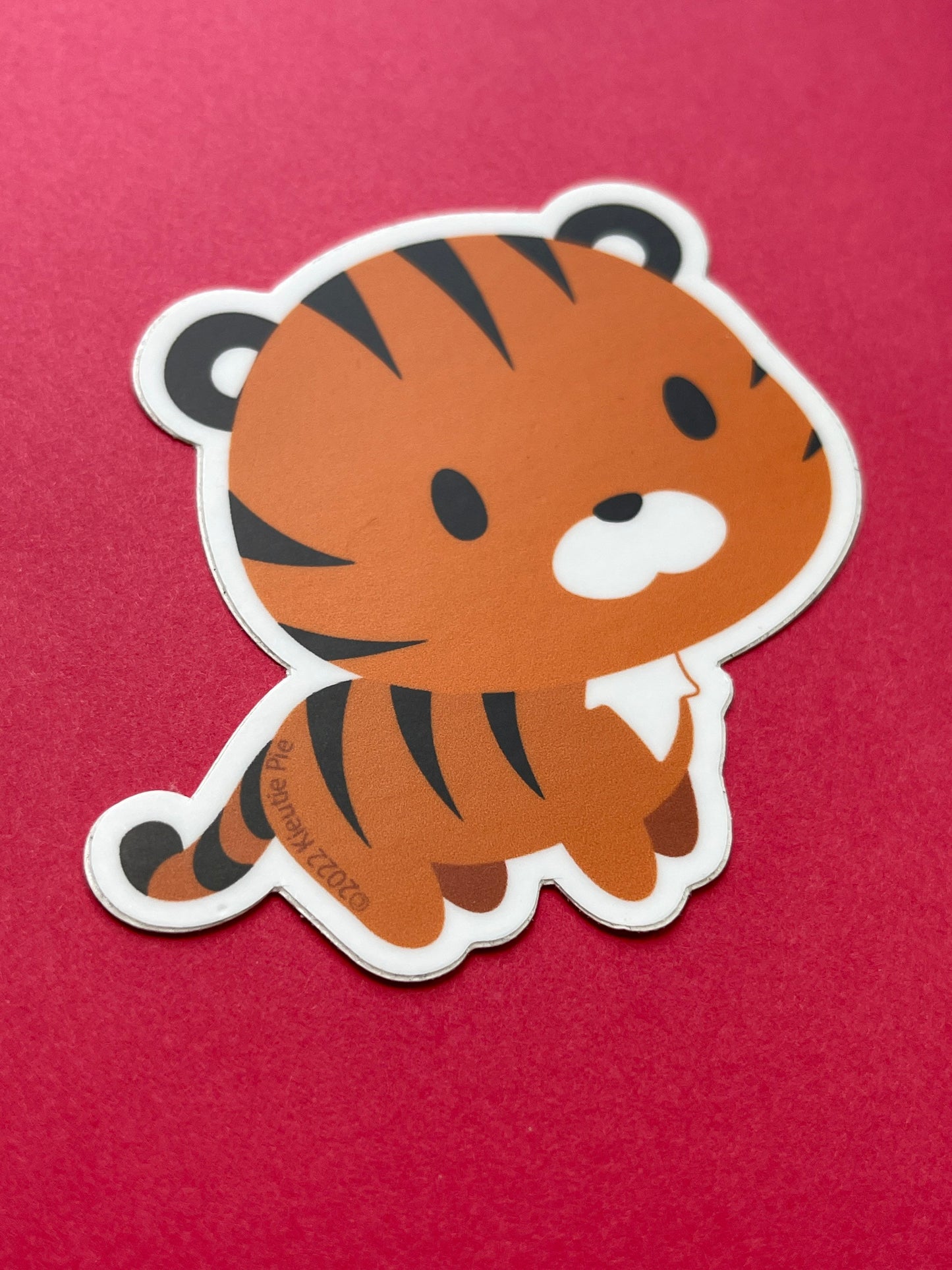 Tiger - Durable Weatherproof Die Cut Matte Vinyl Sticker - car, water bottle, laptop