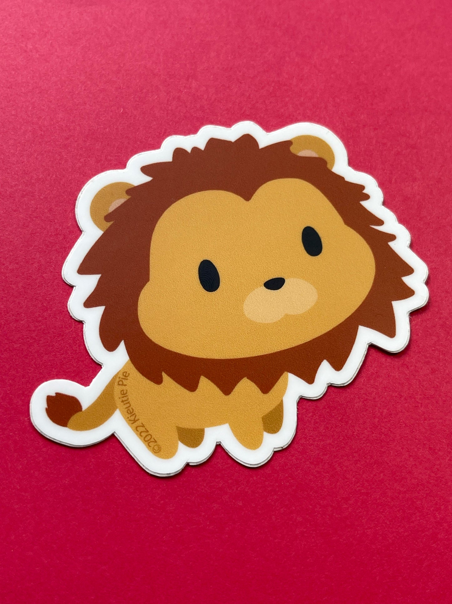 Little Lion - Durable Weatherproof Die Cut Matte Vinyl Sticker - car, water bottle, laptop