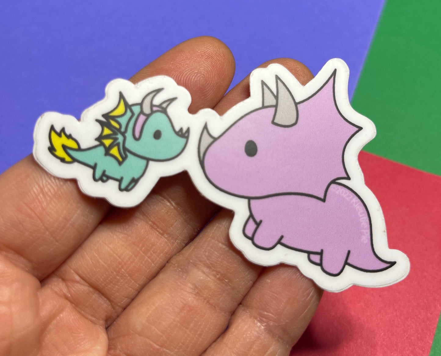 Triceratops (Imposter Syndrome ) Durable Weatherproof Die Cut Matte Vinyl Sticker - car, water bottle, laptop