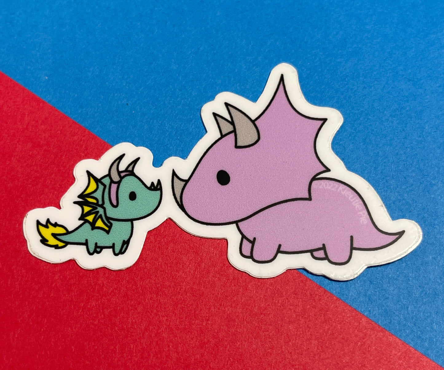 Triceratops (Imposter Syndrome ) Durable Weatherproof Die Cut Matte Vinyl Sticker - car, water bottle, laptop