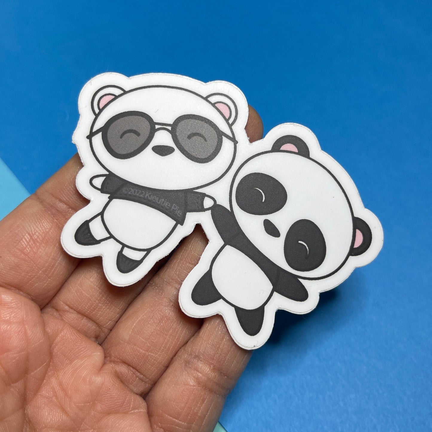 Pandas (Imposter Syndrome ) Durable Weatherproof Die Cut Matte Vinyl Sticker - car, water bottle, laptop