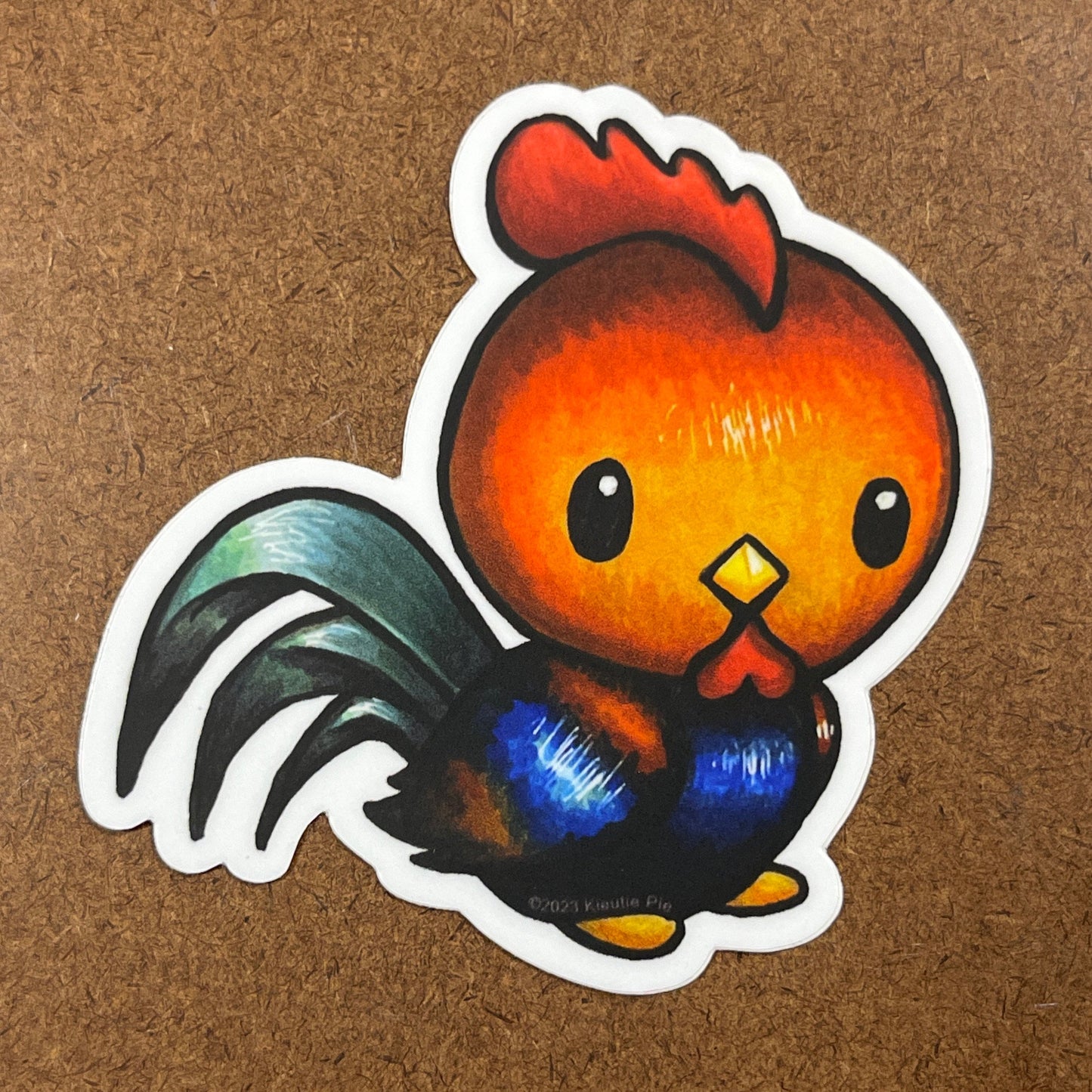 Chicken (Zodiac series) - Durable Weatherproof Die Cut Matte Vinyl Sticker for car, water bottle, laptop