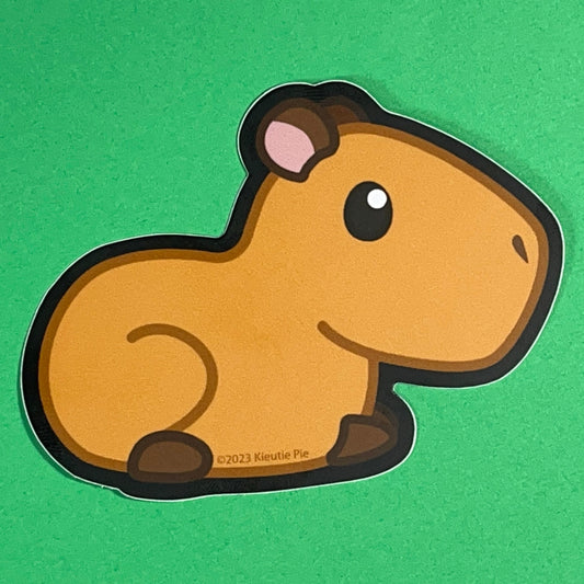 Capybara - Durable Weatherproof Die Cut Matte Vinyl Sticker for car, water bottle, laptop
