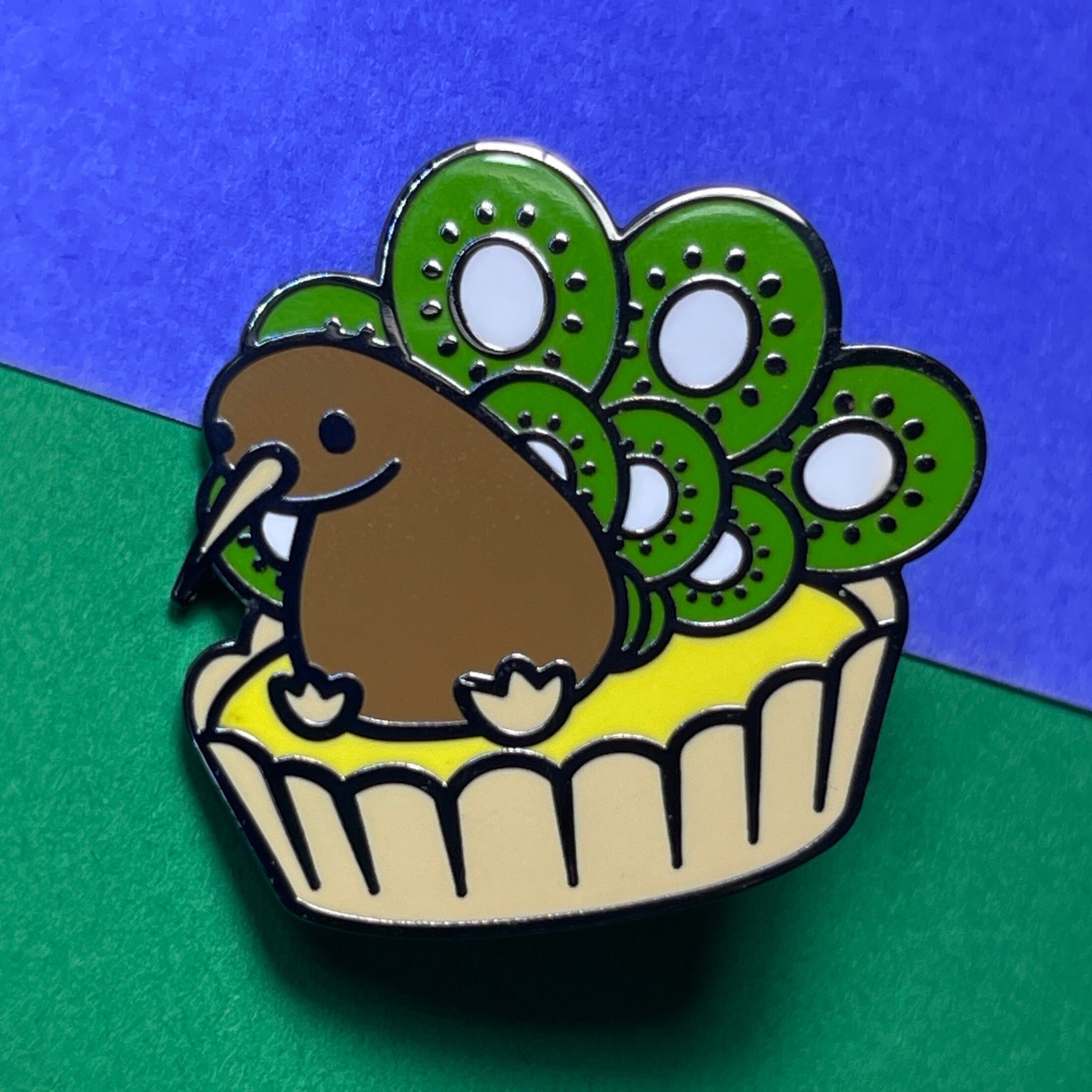 Kiwi Tart - Hard Enamel Pin, Kiwi Pin, Cute Kiwi Cartoon, Kiwi Lover Gift, Kiwi Brooch, Birthday Gift, Fruit Pin
