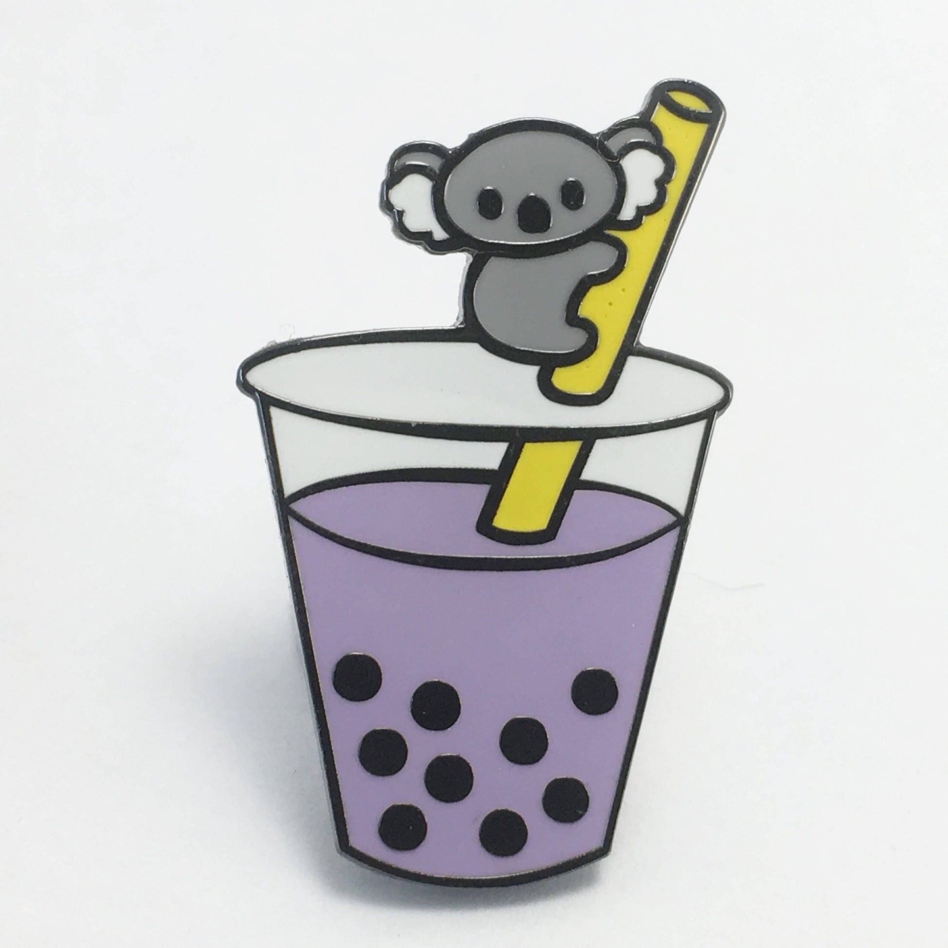 Koala-tea Boba - Taro - Cloisonné Hard Enamel Pin 1.25"