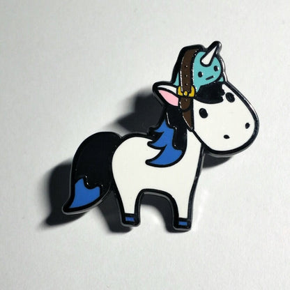 White Magical Unicorn - Hard Enamel Pin, White Unicorn Enamel Pin, White Unicorn Narwhal, Kids Gift, Girls Gift, Daughter Gift