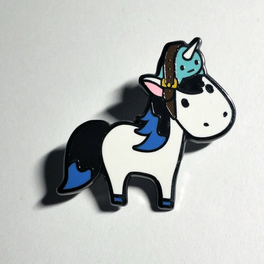 White Magical Unicorn - Hard Enamel Pin, White Unicorn Enamel Pin, White Unicorn Narwhal, Kids Gift, Girls Gift, Daughter Gift