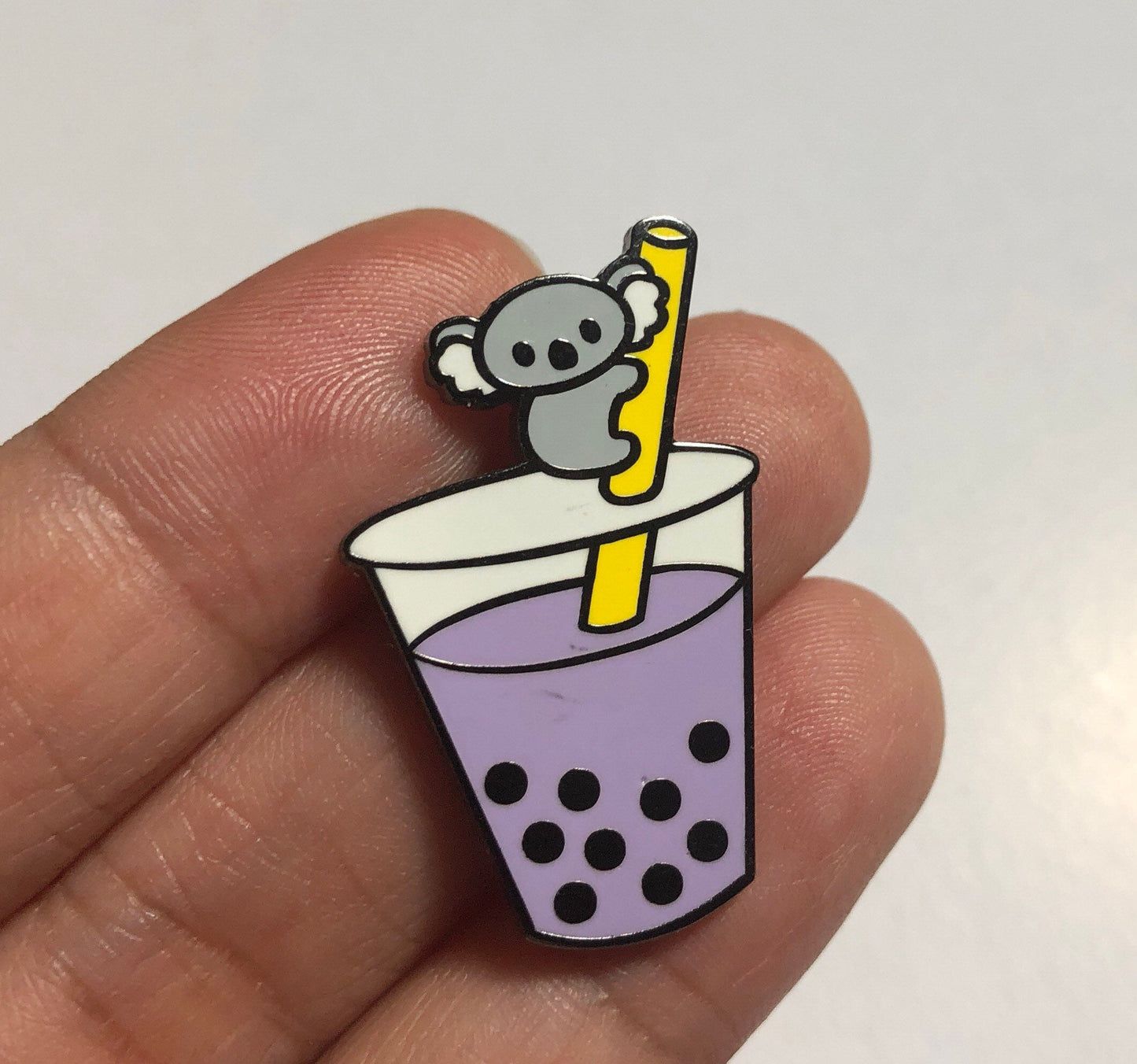 Koala-tea Boba - Taro - Cloisonné Hard Enamel Pin 1.25"