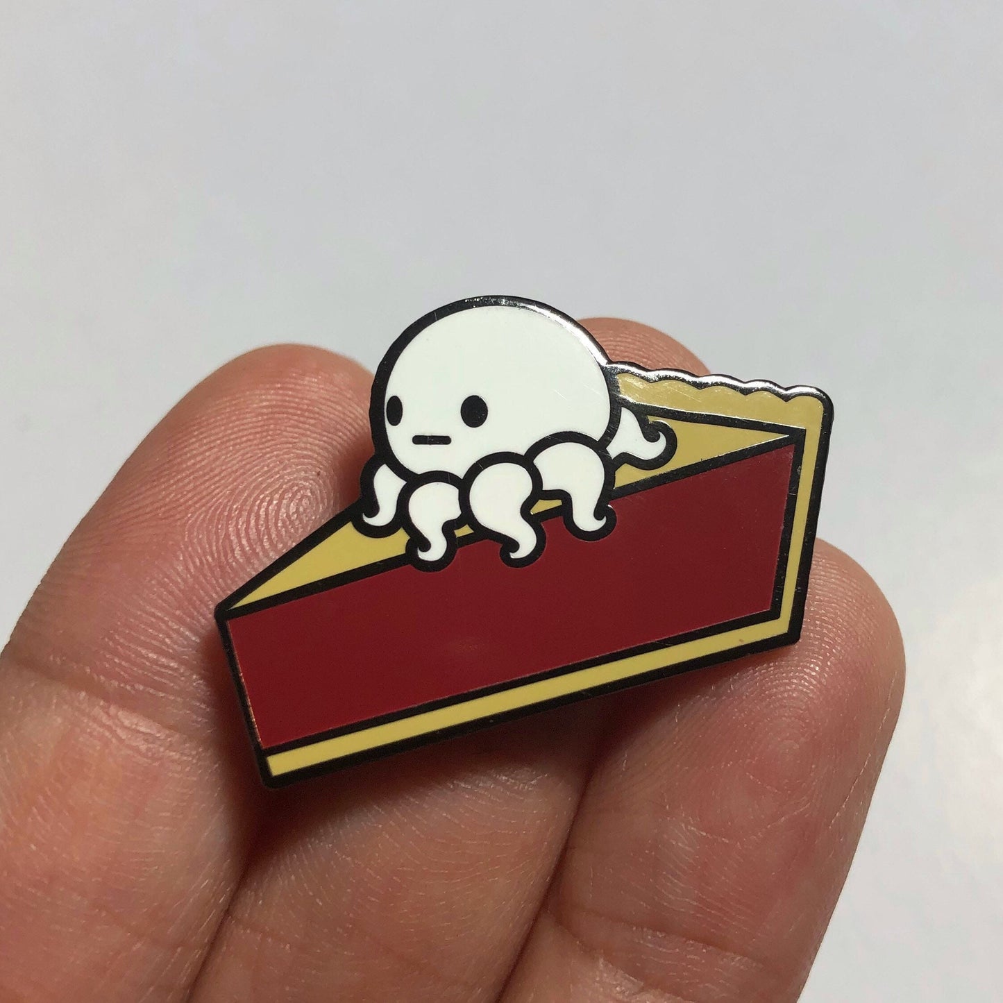 Cherry Octopie Hard Enamel Pin, Cherry Pie Pin, Octopus Art, Cartoon Octopus, Cute Octopus, octopus pin