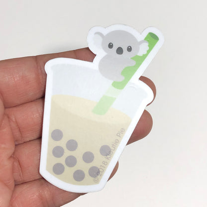 Koala Tea Boba Durable Weatherproof Die Cut Matte Vinyl Sticker - car decal, water bottle sticker, laptop sticker