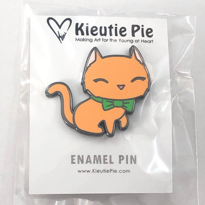 Orange Cat Enamel Pin, Cartoon Cat Pin, happy Cat Pin, Cat Art Pin, Cute Cat Gift