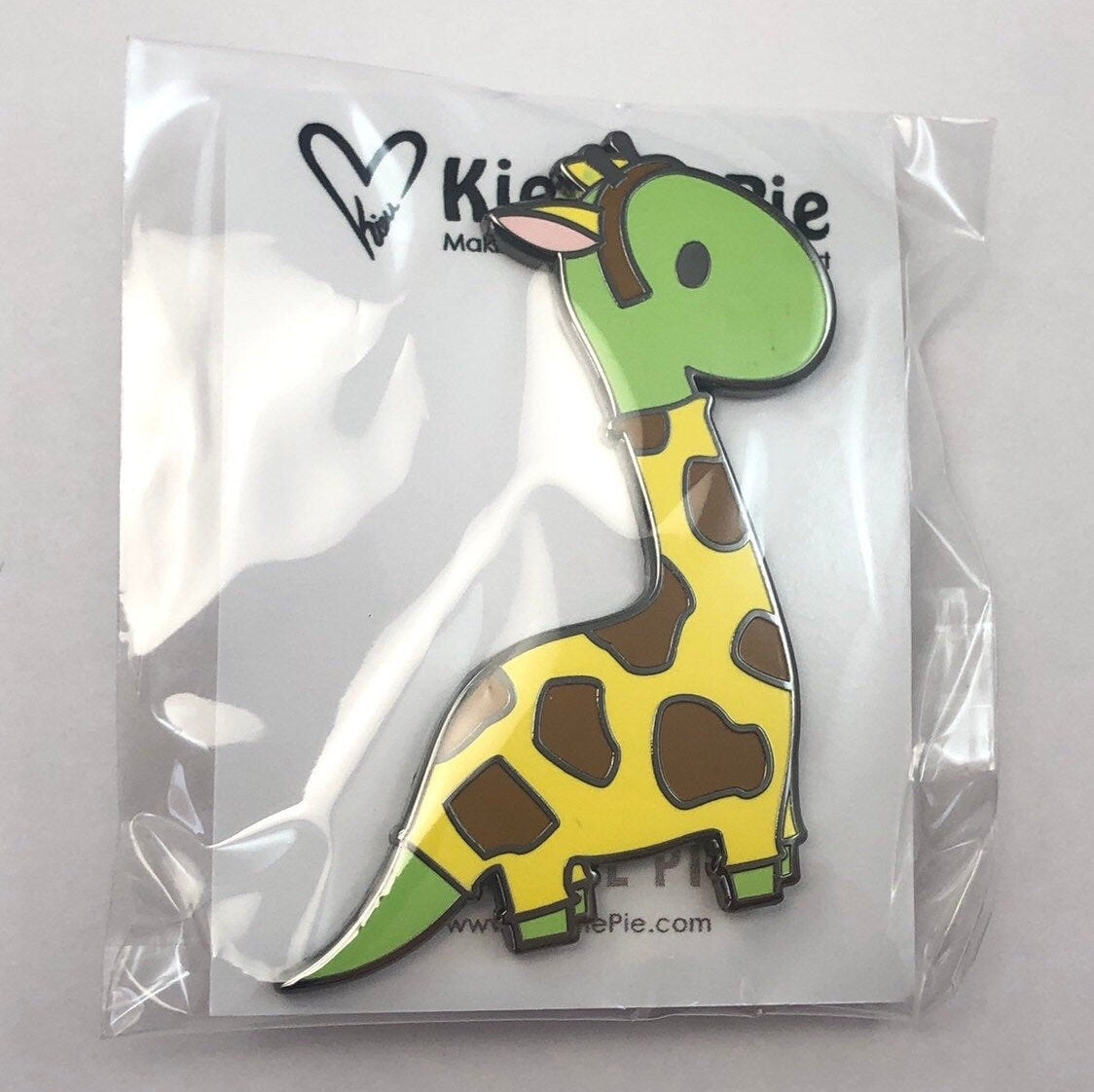 Giraffe Hard Enamel Pin - giraffe pin, dinosaur pin, costume pin, cute dinosaur pin, brontosaurus pin