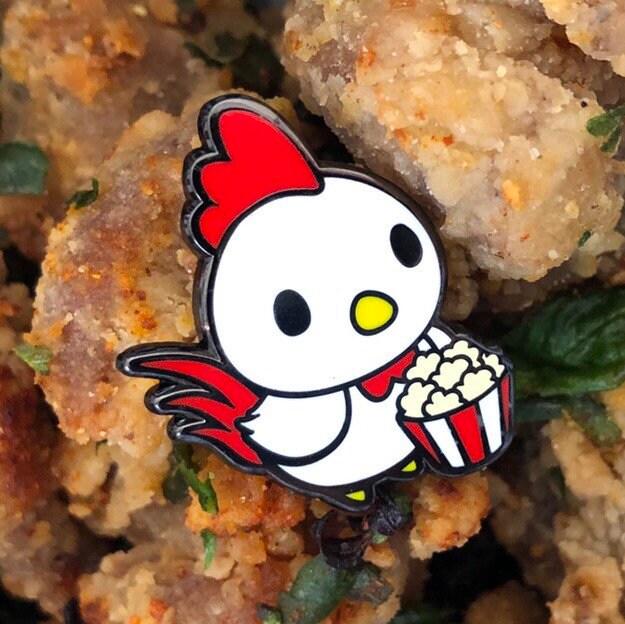 Popcorn Chicken Hard Enamel Pin