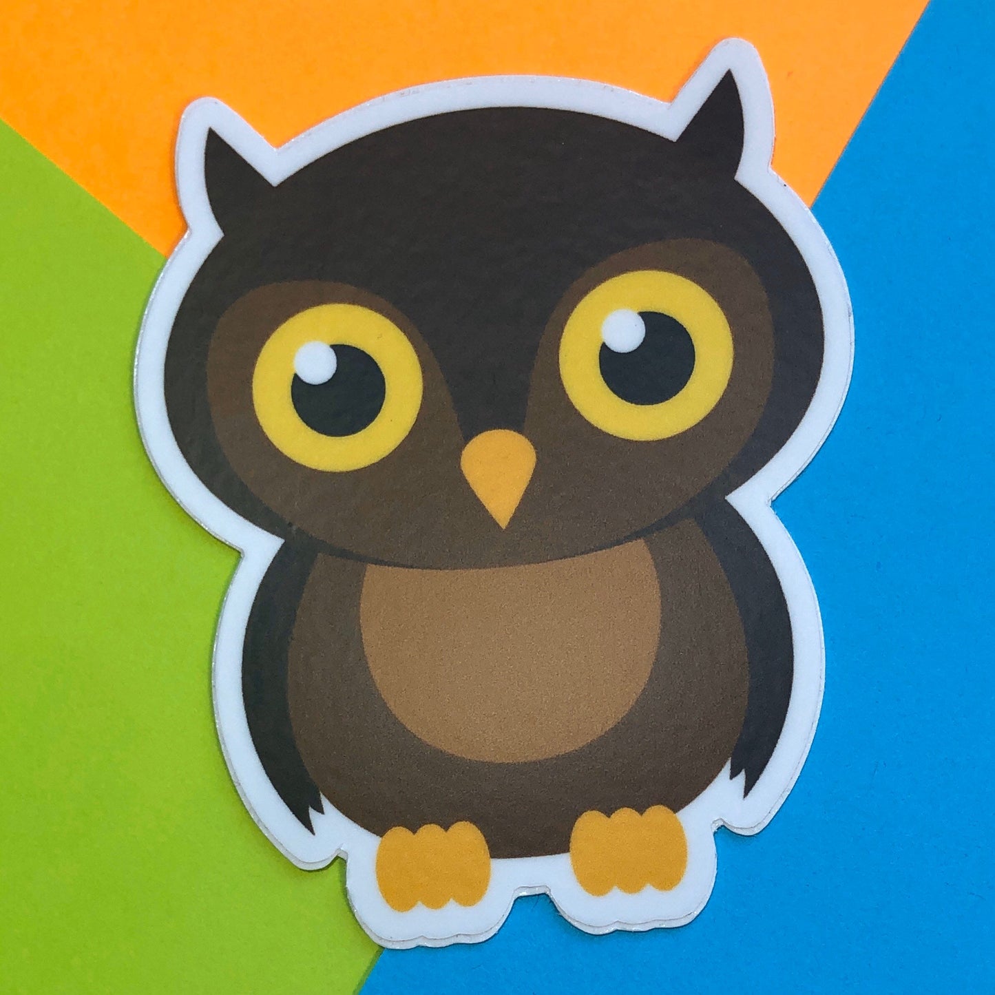 Owl Durable Weatherproof Die Cut Matte Vinyl Sticker - car, water bottle, laptop