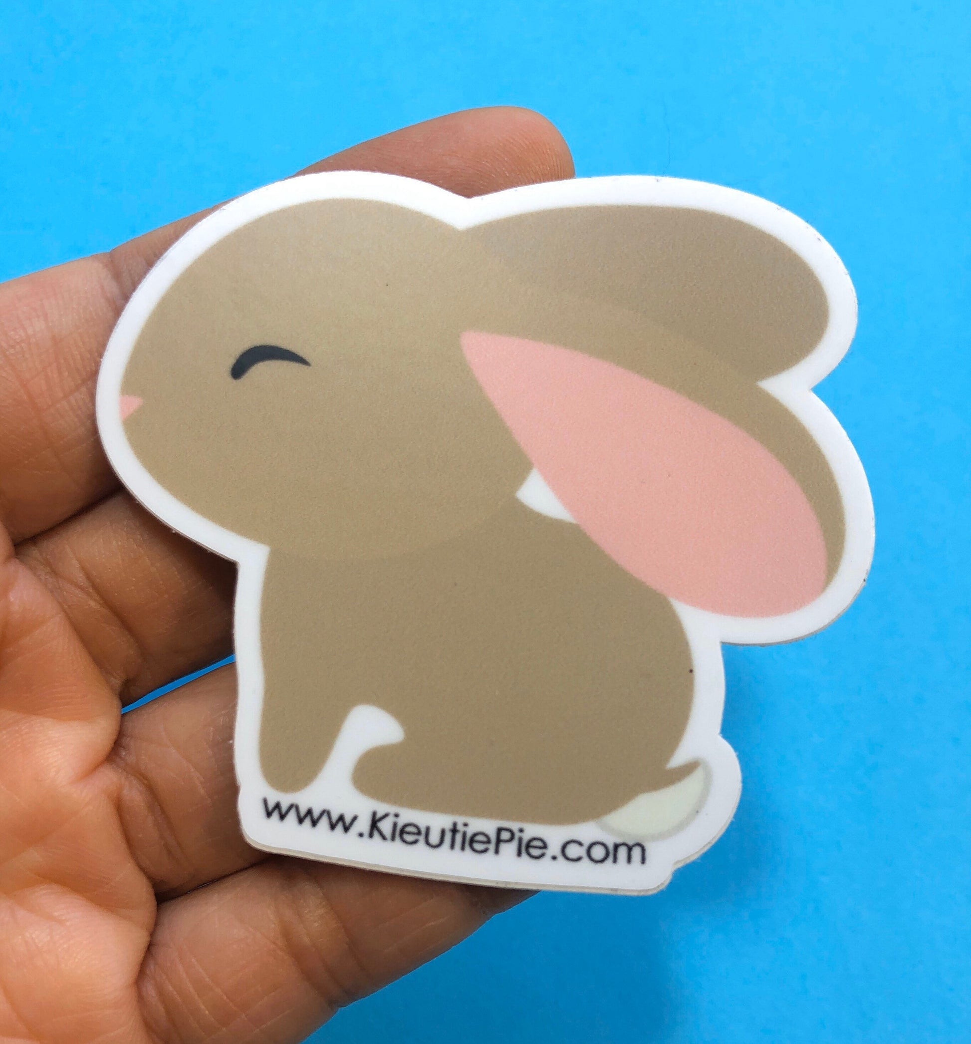 Cocoa Bunny Durable Weatherproof Die Cut Matte Vinyl Sticker - car decal, water bottle sticker, laptop sticker