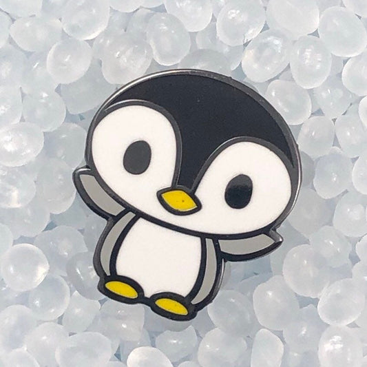 Happy Pengy Enamel Pin, happy penguin pin, chibi penguin pin, cute penguin pin, penguin birthday gift, penguin lover