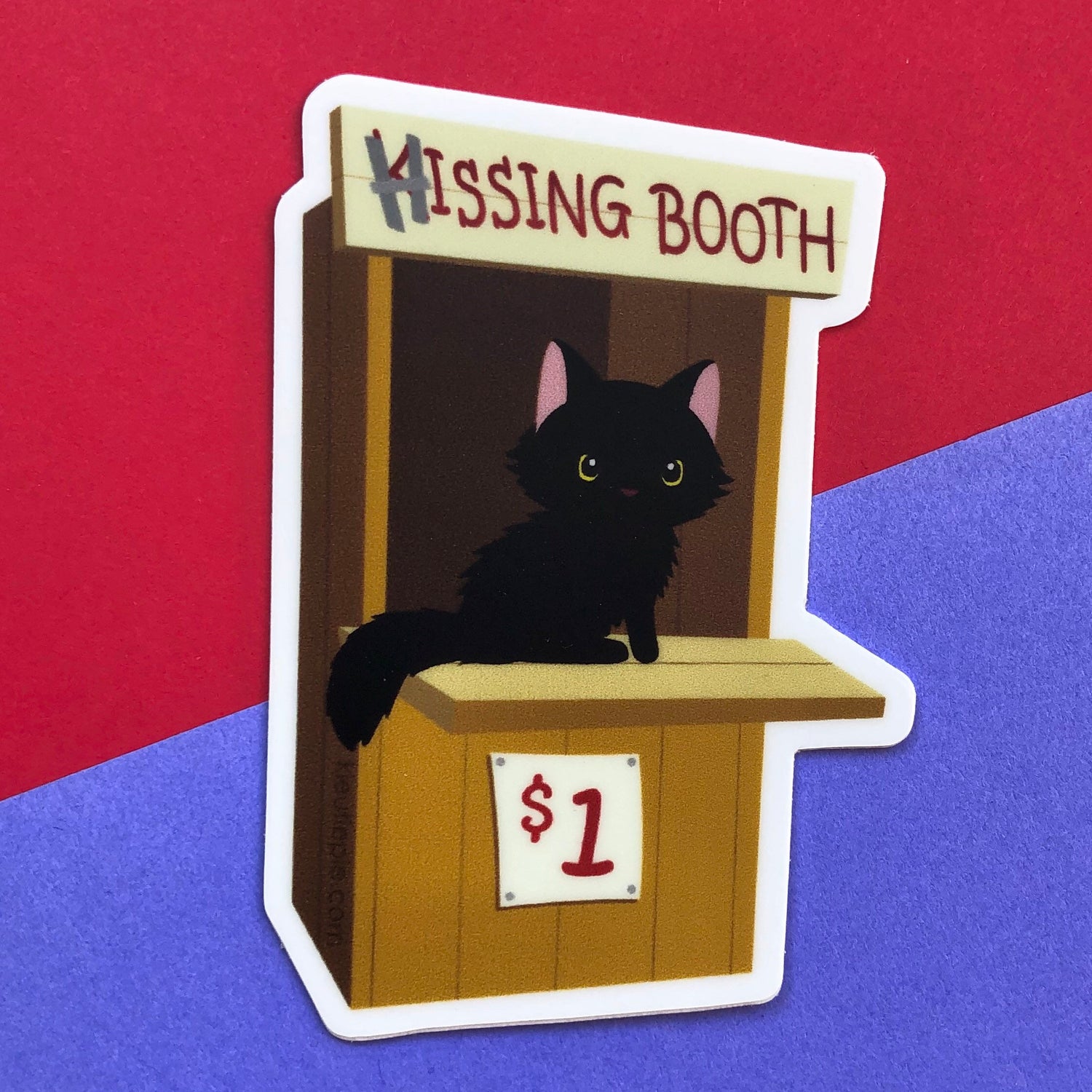 3" Vinyl Sticker - Hissing Booth Weatherproof Die Cut Matte Vinyl Sticker - car decal, water bottle sticker, laptop sticker
