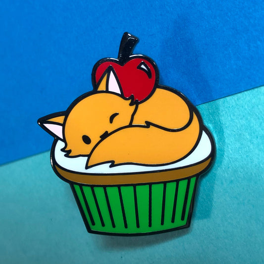 Green/Orange Cupcake Cat Enamel Pin, Cartoon Cat Pin, cute Cat Pin, Cupcake Pin, Cat Lover Gift