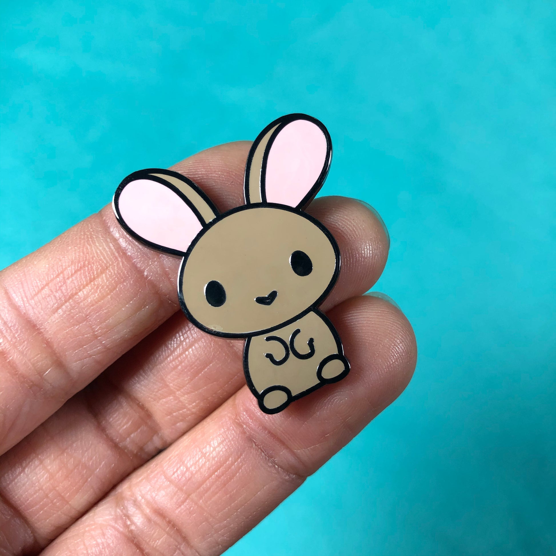 Cocoa Bunny Enamel Pin, All Ears Bunny, Brown Rabbit Pin, Bunny Art, Bunny cartoon, Pet Rabbit Pin, Bunny Love