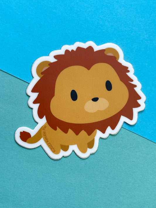 Little Lion - Durable Weatherproof Die Cut Matte Vinyl Sticker - car, water bottle, laptop