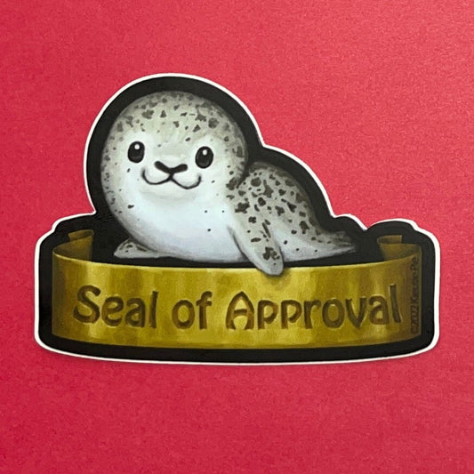 Seal of Approval - Durable Weatherproof Die Cut Matte Vinyl Sticker - car, water bottle, laptop