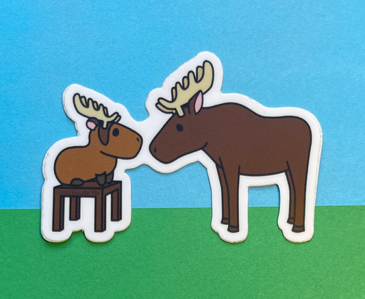 Moose (Imposter Syndrome ) Durable Weatherproof Die Cut Matte Vinyl Sticker - car, water bottle, laptop