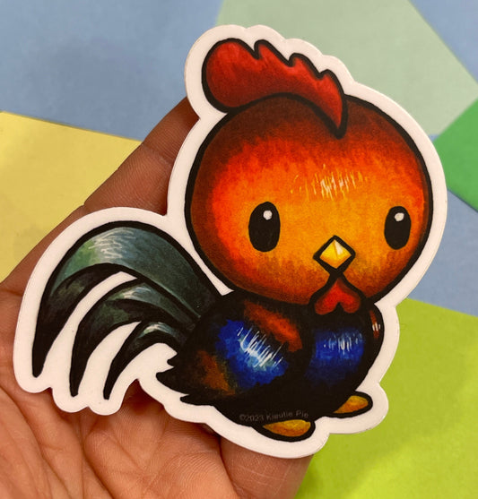 Chicken (Zodiac series) - Durable Weatherproof Die Cut Matte Vinyl Sticker for car, water bottle, laptop